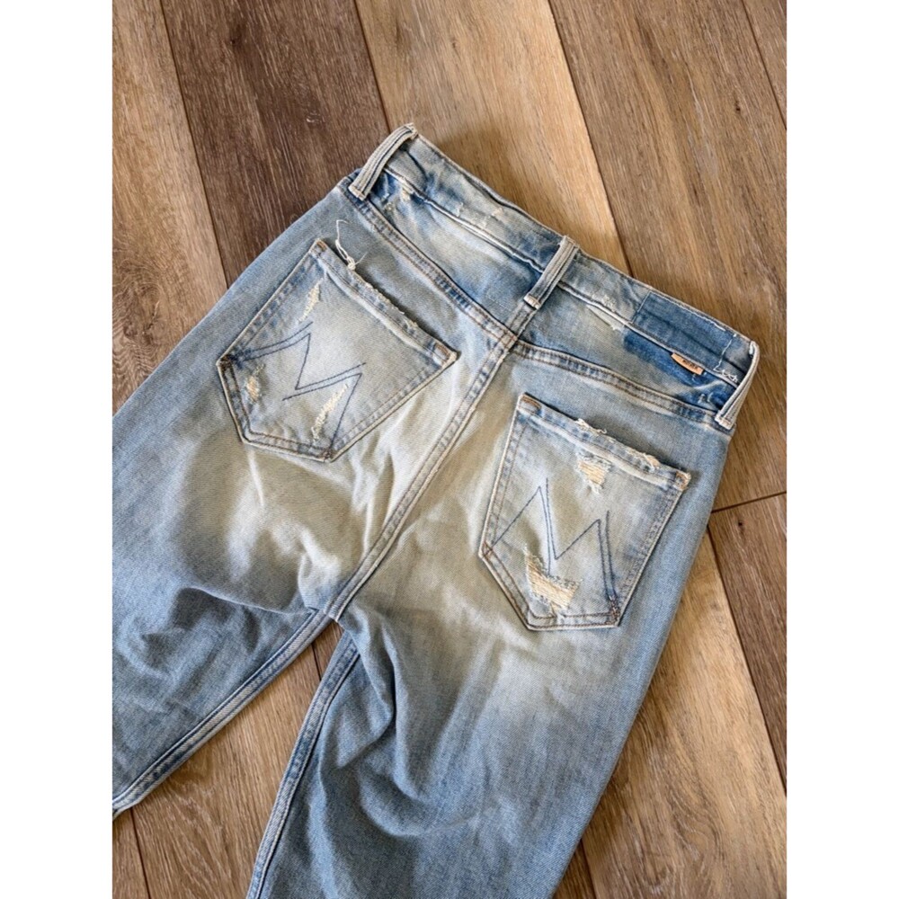 MOTHER Superior High Waisted Rider Skimp Straight Leg Jeans: The Confession - Picture 9 of 15